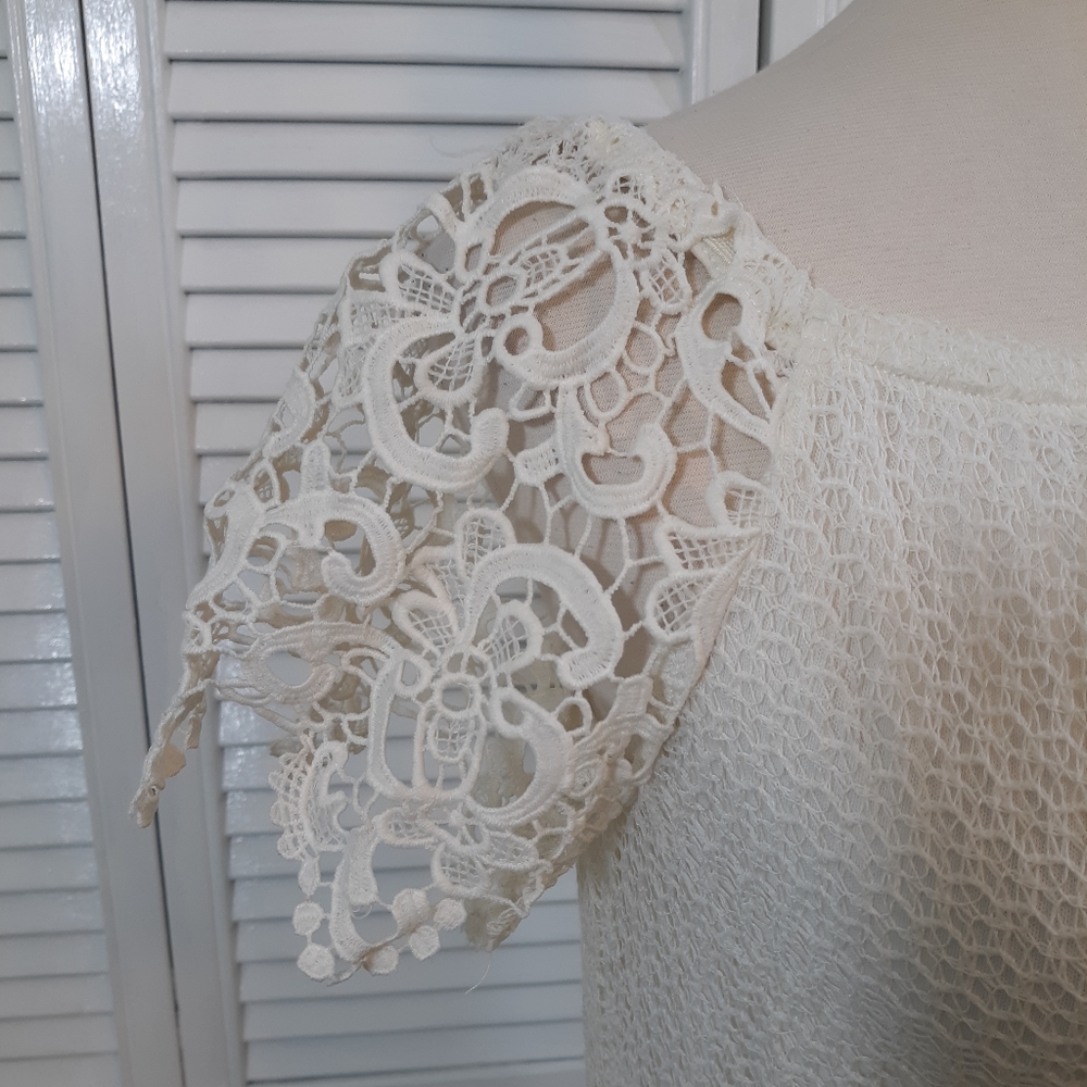 Flying tomato ivory lace shift dress sz small C2 - Picture 4 of 8
